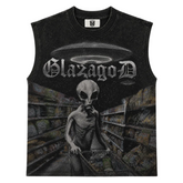 GLAZA GOD Alien – Heavyweight Acid Wash Sleeveless Tee