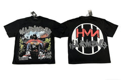 HARMONY Men's Vintage Hip Hop Graphic Oversized T-Shirt – Double-Sided Unisex Streetwear Tee