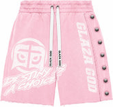 GLAZA GOD Heavyweight French Terry Shorts – ROSE Wash