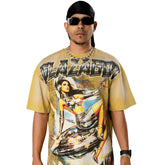 GLAZA GOD Action YELLOW- Heavyweight- Acid Wash Oversized Tee Vol.1