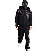 GLAZA GOD Sweatshirt Sets -BLACK