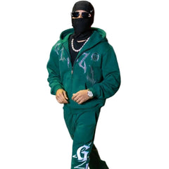 GLAZA GOD Sweatshirt Sets -GREEN