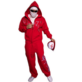 GLAZA GOD Sweatshirt Sets - RED