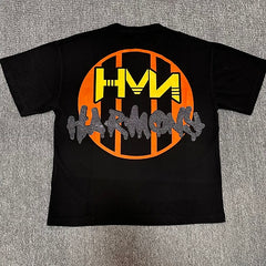 HARMONY Vintage Harmony Skull Girl Graphic Oversized T-Shirt – Double-Sided Unisex Streetwear Tee