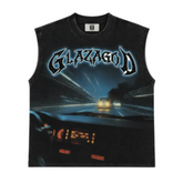 GLAZA GOD Light Speed – Heavyweight Acid Wash Sleeveless Tee