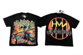 HARMONY Men's Vintage Horror Graphic Oversized T-Shirt – Double-Sided Unisex Streetwear Tee