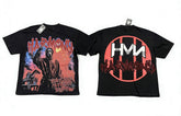 HARMONY Men's Vintage Horror Graphic Oversized T-Shirt – Double-Sided Unisex Streetwear Tee