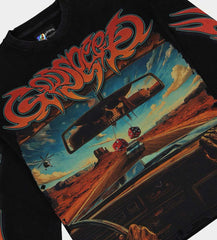 Godspeed On The Run L/S Tee Washed Black