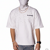 GLAZA GOD Borders - T-Shirt Oversized-WHITE vol.33