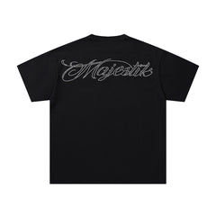 MAJESTIK Men's Y2K Graphic Oversized T-Shirt – Fantasy Streetwear Double-Sided Print Casual Tee