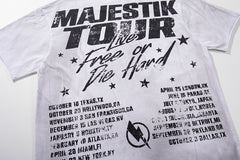 MAJESTIK Men's Vintage Graphic Oversized T-Shirt – Artistic Streetwear Double-Sided Print Casual Tee