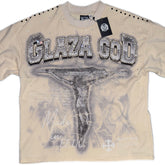 GLAZA GOD Crucifixion -Vol. 9- T-Shirt Oversized-CREMA