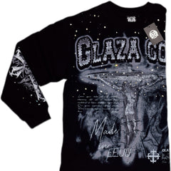 GLAZA GOD Suffering -Vol. 2- Long Sleeve-BLACK