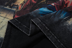 MAJESTIK Men's Vintage Graphic Oversized T-Shirt – Dark Streetwear Double-Sided Print Casual Tee