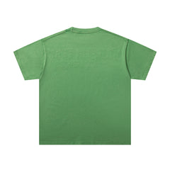 MAJESTIK Men's Vintage Graphic Oversized T-Shirt – Green Streetwear Washed Casual Tee