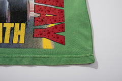 MAJESTIK Men's Vintage Graphic Oversized T-Shirt – Green Streetwear Washed Casual Tee