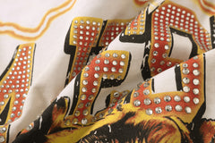 MAJESTIK Men's Vintage Graphic Oversized T-Shirt – Retro Streetwear Double-Sided Print Casual Tee