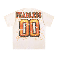 MAJESTIK Men's Vintage Graphic Oversized T-Shirt – Retro Streetwear Double-Sided Print Casual Tee