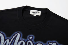 MAJESTIK Men's Fantasy Graphic Oversized T-Shirt – Dark Streetwear Double-Sided Print Casual Tee
