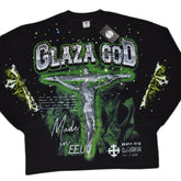 GLAZA GOD CRUCIFIXION - Long Sleeve-GREEN VOL.122