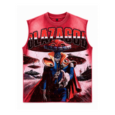 GLAZA GOD HERO – Heavyweight Acid Wash Sleeveless Tee