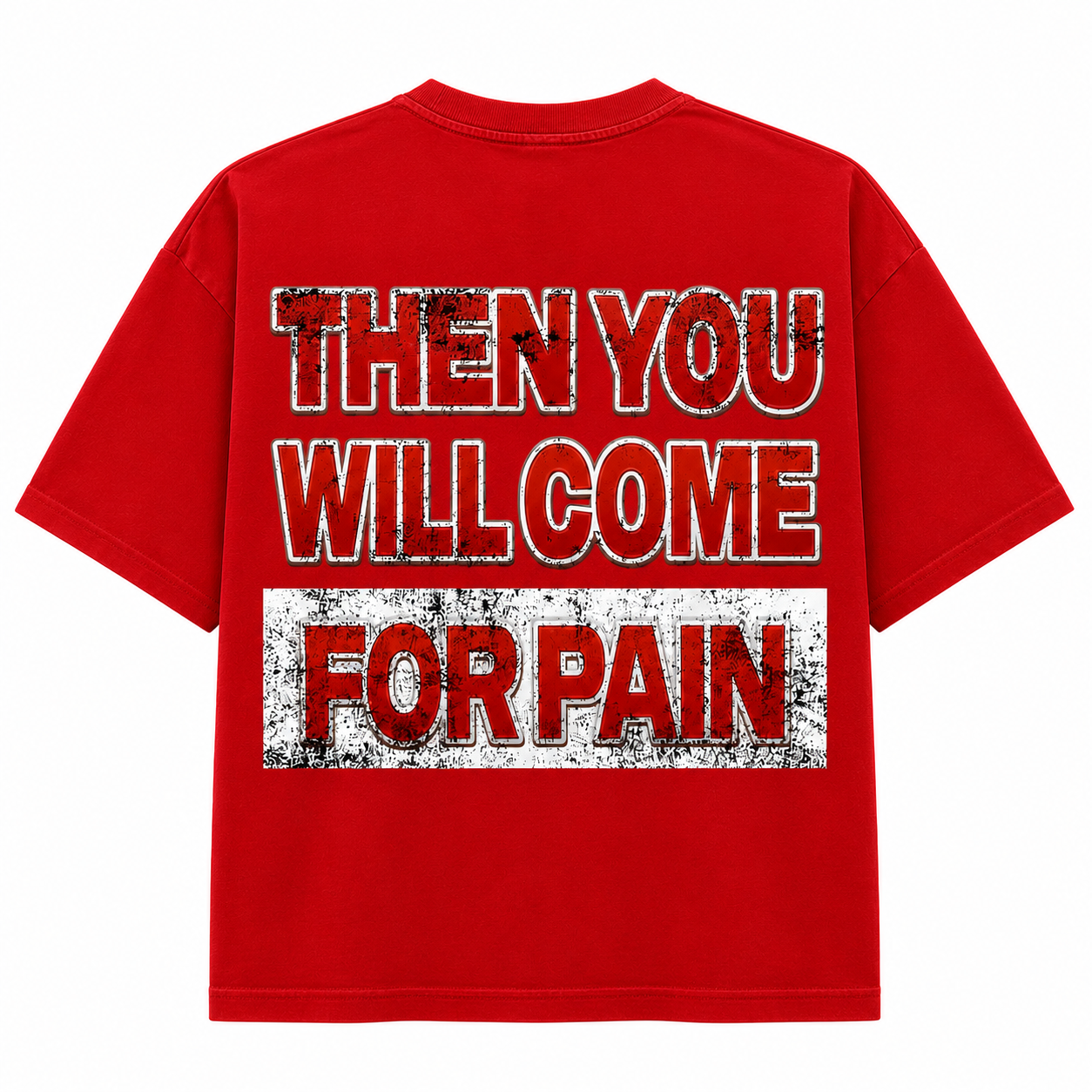 GLAZA GOD Flowers - Heavyweight Terry Oversized Tee- Red