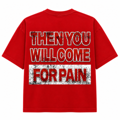 GLAZA GOD Flowers - Heavyweight Terry Oversized Tee- Red