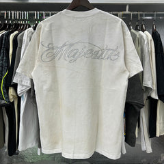 MAJESTIK Men's Vintage Graphic Oversized T-Shirt – Retro Streetwear Washed Casual Tee