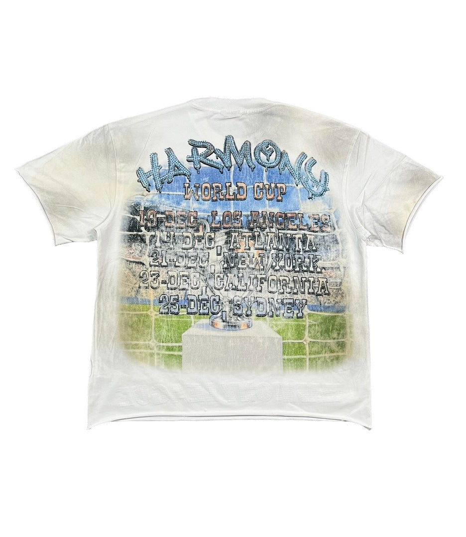 HARMONY Men's Vintage Football Graphic Oversized T-Shirt – Double-Sided Unisex Streetwear Tee