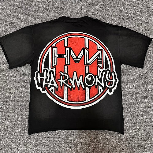 HARMONY Vintage Harmony Boxing Graphic Oversized T-Shirt – Double-Sided Unisex Streetwear Tee