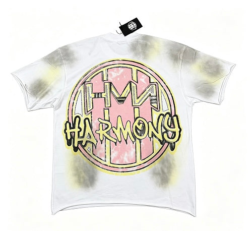 HARMONY Men's Vintage Carnival Graphic Oversized T-Shirt – Double-Sided Unisex Streetwear Tee