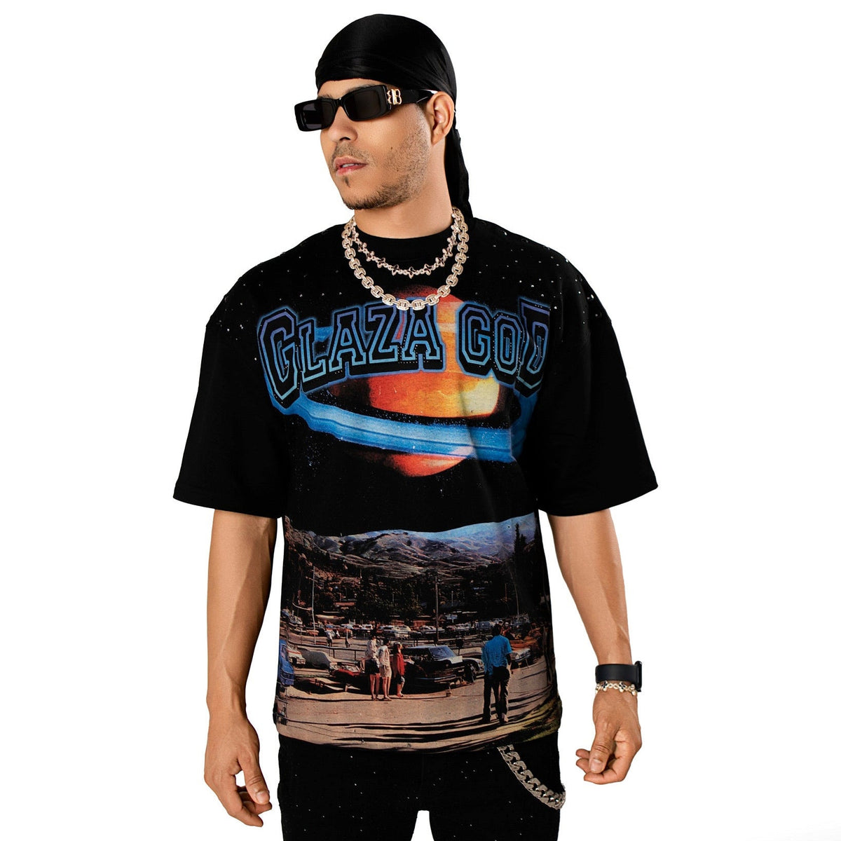 GLAZA GOD Galaxy - Heavyweight Terry Oversized Tee