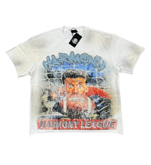 HARMONY Men's Vintage Football Graphic Oversized T-Shirt – Double-Sided Unisex Streetwear Tee