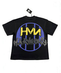 HARMONY Men's Vintage UFO Graphic Oversized T-Shirt – Double-Sided Unisex Streetwear Tee
