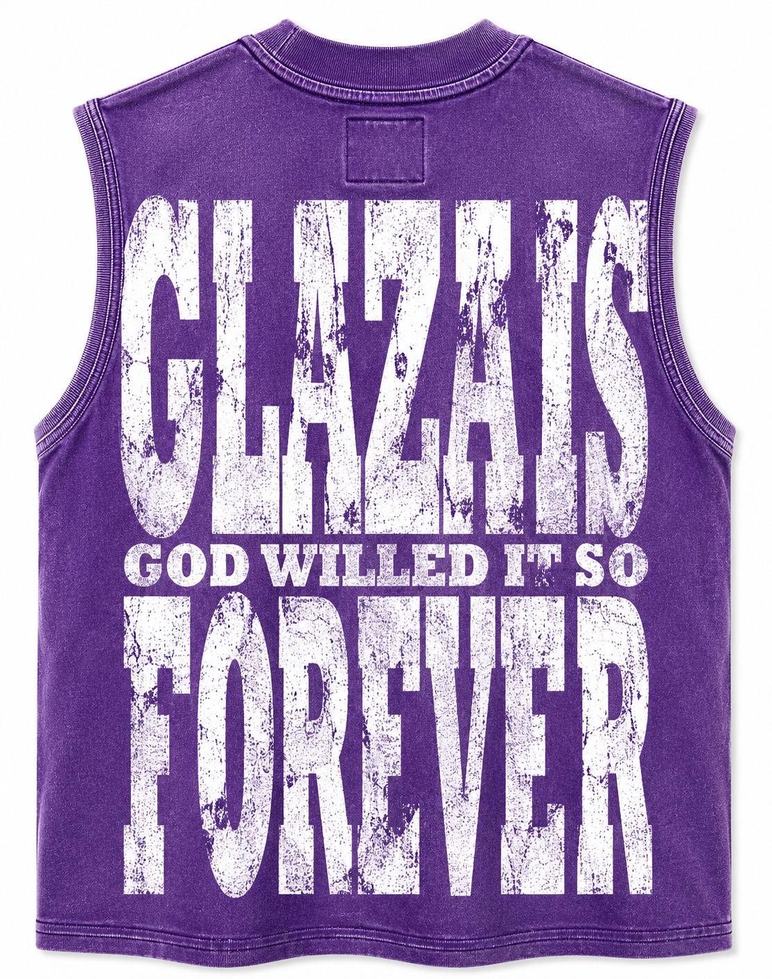 GLAZA GOD Support – Heavyweight Acid Wash Sleeveless Tee