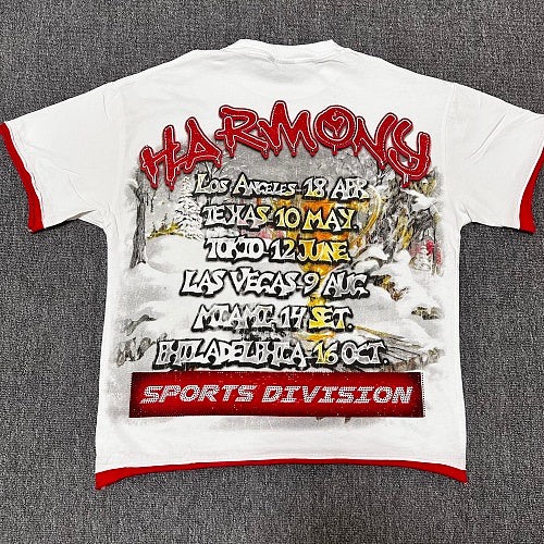 HARMONY Vintage Harmony Skeleton Graphic Oversized T-Shirt – Unisex Streetwear Tee