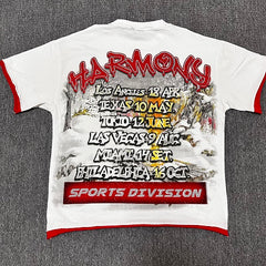 HARMONY Vintage Harmony Skeleton Graphic Oversized T-Shirt – Unisex Streetwear Tee