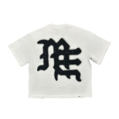 White ‘End’ Rhinestone Tee