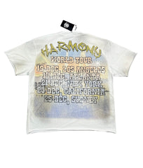 HARMONY Men's Vintage Statue of Liberty Graphic Oversized T-Shirt – Double-Sided Unisex Streetwear Tee