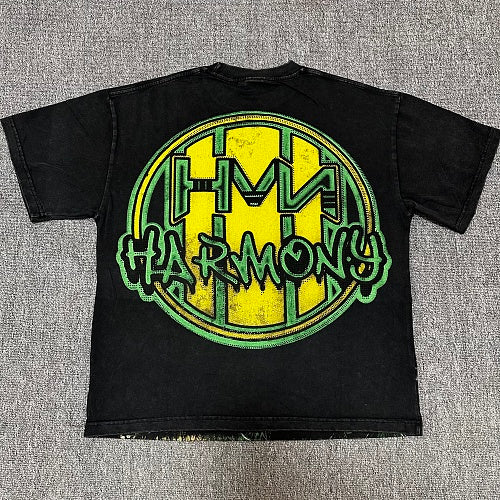 HARMONY Vintage Harmony Grim Reaper Graphic Oversized T-Shirt – Double-Sided Unisex Streetwear Tee