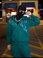 GLAZA GOD Sweatshirt Sets -GREEN