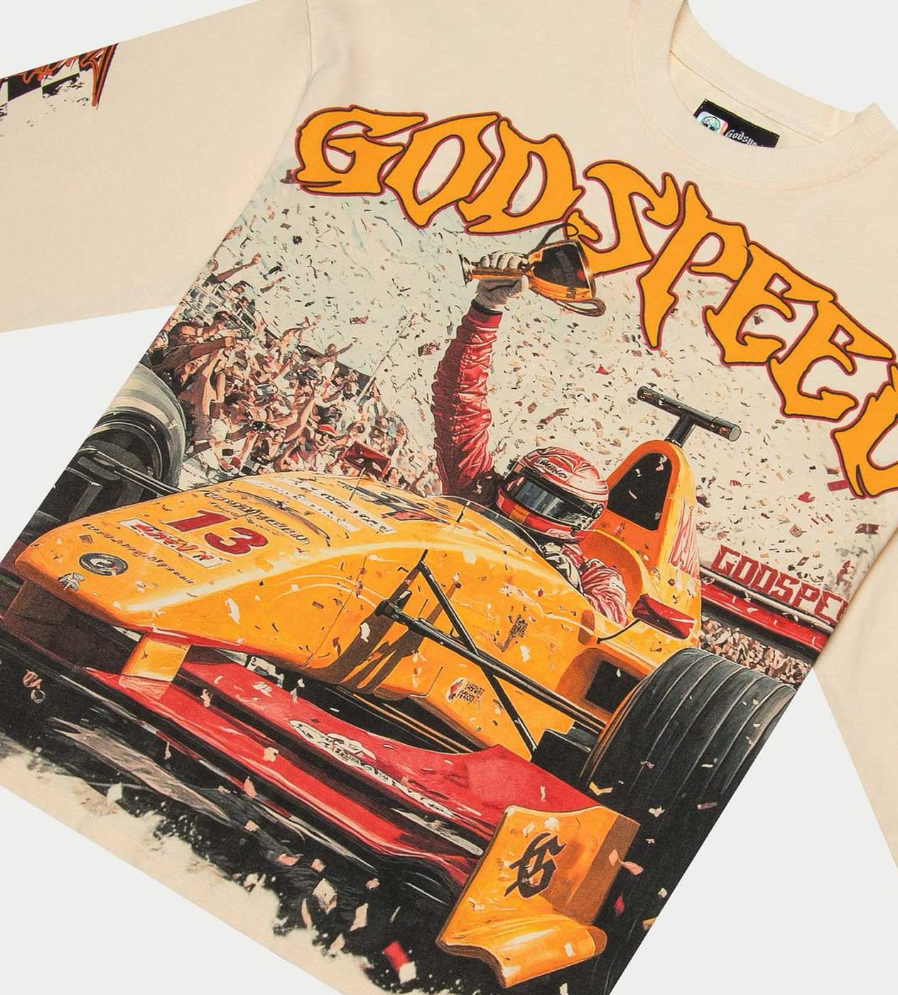 Godspeed F1 Finish Line L/S Tee Bone
