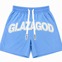 GLAZA GOD Short Waterproof Premium - Heavyweight Streetwear -BLUE