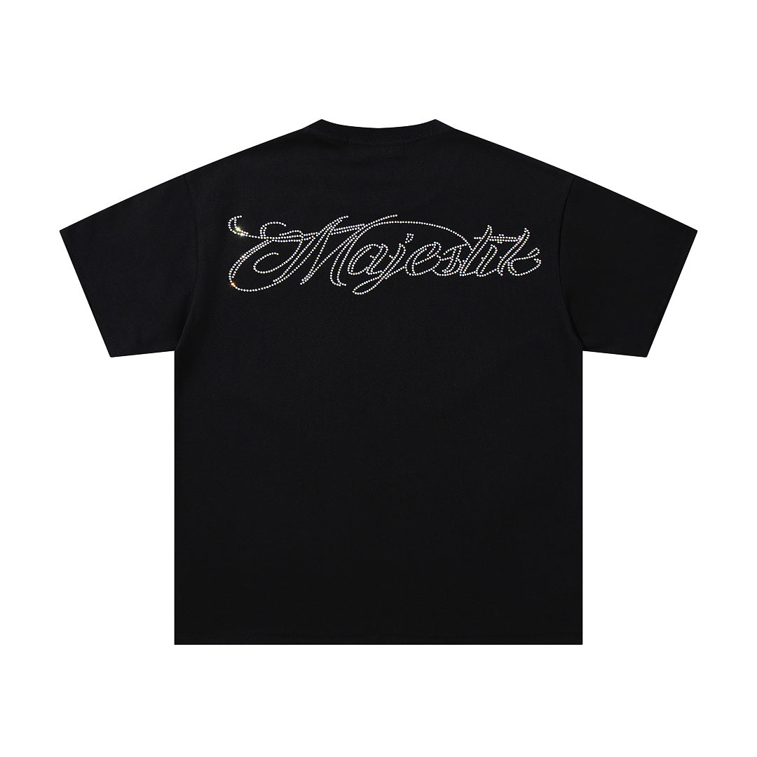 MAJESTIK Men's Vintage Graphic Oversized T-Shirt – Retro Streetwear Double-Sided Print Casual Tee