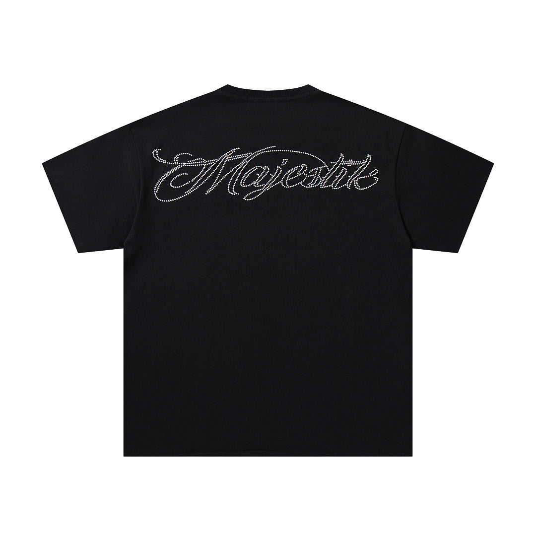 MAJESTIK Men's Y2K Graphic Oversized T-Shirt – Fantasy Streetwear Double-Sided Print Casual Tee