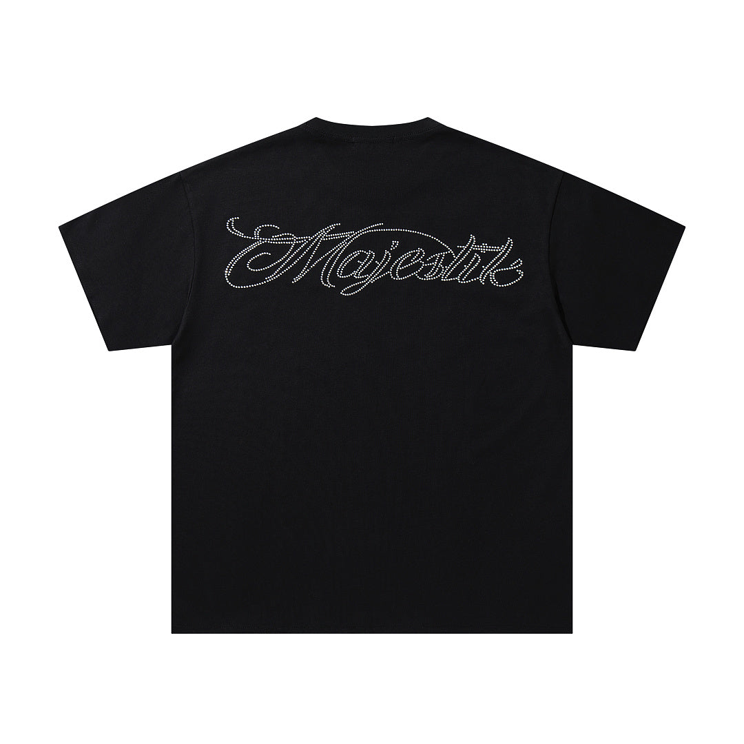 MAJESTIK Men's Vintage Graphic Oversized T-Shirt – Fantasy Streetwear Double-Sided Print Casual Tee