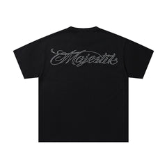 MAJESTIK Men's Vintage Graphic Oversized T-Shirt – Fantasy Streetwear Double-Sided Print Casual Tee