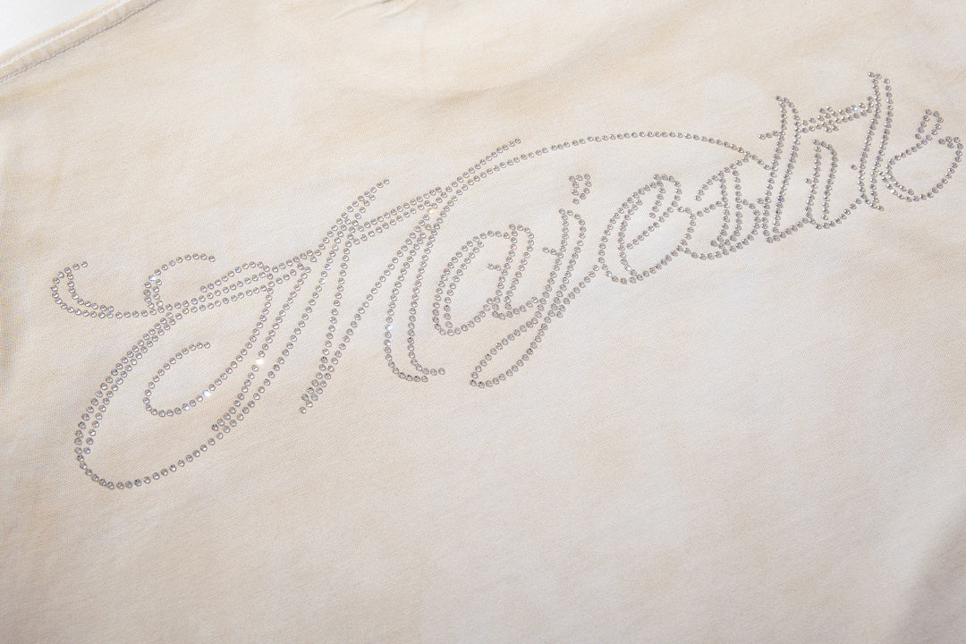 MAJESTIK Men's Vintage Graphic Oversized T-Shirt – Racing Streetwear Double-Sided Print Casual Tee