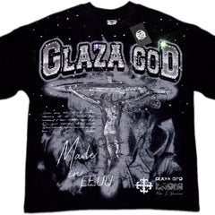 GLAZA GOD Crucifixion -Vol. 5-  T-Shirt Oversized-BLACK