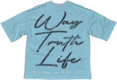 GLAZA GOD Crucifixion -Vol. 7- T-Shirt Oversized-BLUE